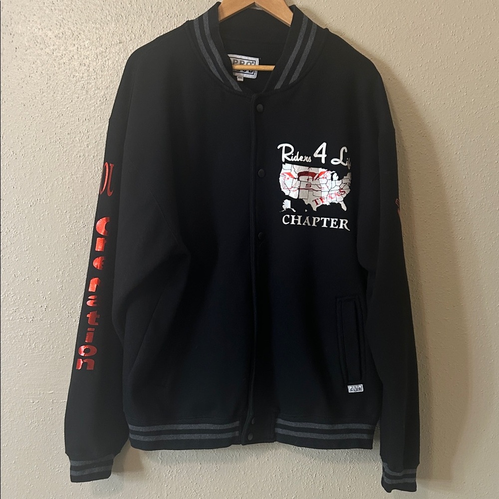 Riders 4 Life Chapter Black Bomber Jacket